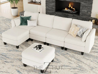 Modular Sectional Sofa, Convertible U Shaped Sofa Couch with High Density Memory Foam, 6 Seat Comfy Modular Sofa Couch for Living Room, Modern U Shaped Sectional Sofa, Dimgrey THE Z HUT