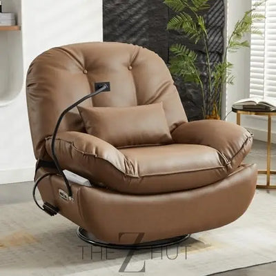 Oversized Electric Recliner Chair, 270 Swivel Rocking Glider Rocker for Adults Modern Ergonomic Lounge Chair Living Room with Phone Stand & Smart Voice Control Theater Seating infinity Picks