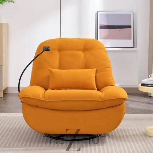 Oversized Electric Recliner Chair, 270 Swivel Rocking Glider Rocker for Adults Modern Ergonomic Lounge Chair Living Room with Phone Stand & Smart Voice Control Theater Seating infinity Picks