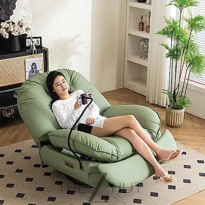 Oversized Electric Recliner Chair, 270 Swivel Rocking Glider Rocker for Adults Modern Ergonomic Lounge Chair Living Room with Phone Stand & Smart Voice Control Theater Seating infinity Picks