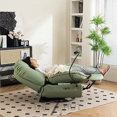Oversized Electric Recliner Chair, 270 Swivel Rocking Glider Rocker for Adults Modern Ergonomic Lounge Chair Living Room with Phone Stand & Smart Voice Control Theater Seating infinity Picks