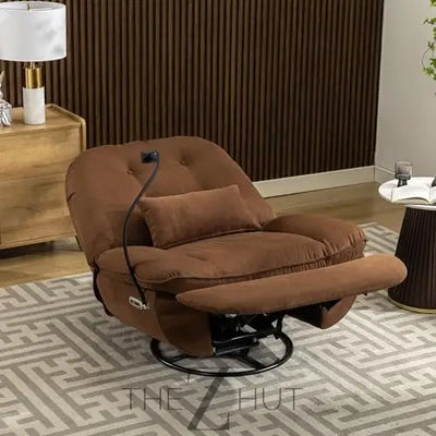 Oversized Electric Recliner Chair, 270 Swivel Rocking Glider Rocker for Adults Modern Ergonomic Lounge Chair Living Room with Phone Stand & Smart Voice Control Theater Seating infinity Picks