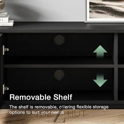 POVISON Mid Century Modern Wood Slatted TV Stand with LED Lights, Media Console for 85+ Inch TV, Entertainment Center with Storage Cabinet for Living Room, Fully-Assembled (Dark Wood, 118.11") THE Z HUT
