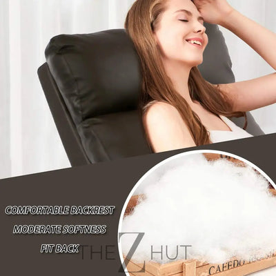 Recliner Chair for Living Room Massage Reading Sofa Home Theater Seating Modern Reclining Easy Lounge with PU Leather Padded Seat Backrest (Black) THE Z HUT