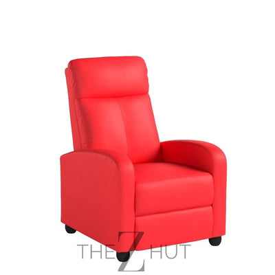 Recliner Chair for Living Room Massage Reading Sofa Home Theater Seating Modern Reclining Easy Lounge with PU Leather Padded Seat Backrest (Black) THE Z HUT