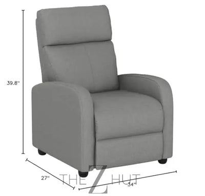 Recliner Chair for Living Room Massage Reading Sofa Home Theater Seating Modern Reclining Easy Lounge with PU Leather Padded Seat Backrest (Black) THE Z HUT