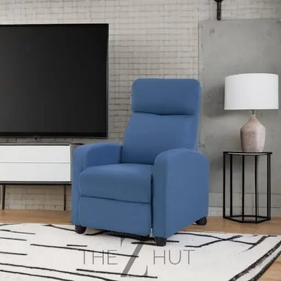 Recliner Chair for Living Room Massage Reading Sofa Home Theater Seating Modern Reclining Easy Lounge with PU Leather Padded Seat Backrest (Black) THE Z HUT