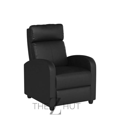 Recliner Chair for Living Room Massage Reading Sofa Home Theater Seating Modern Reclining Easy Lounge with PU Leather Padded Seat Backrest (Black) THE Z HUT