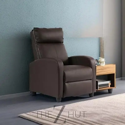 Recliner Chair for Living Room Massage Reading Sofa Home Theater Seating Modern Reclining Easy Lounge with PU Leather Padded Seat Backrest (Black) THE Z HUT