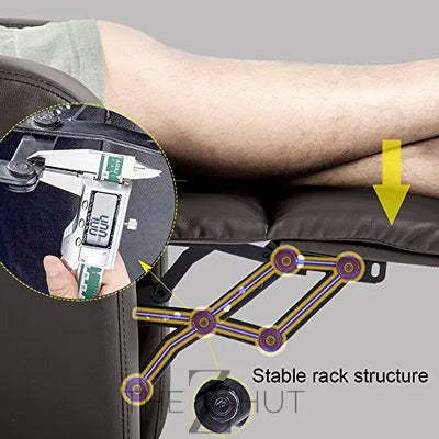 Recliner Chair for Living Room Massage Reading Sofa Home Theater Seating Modern Reclining Easy Lounge with PU Leather Padded Seat Backrest (Black) THE Z HUT