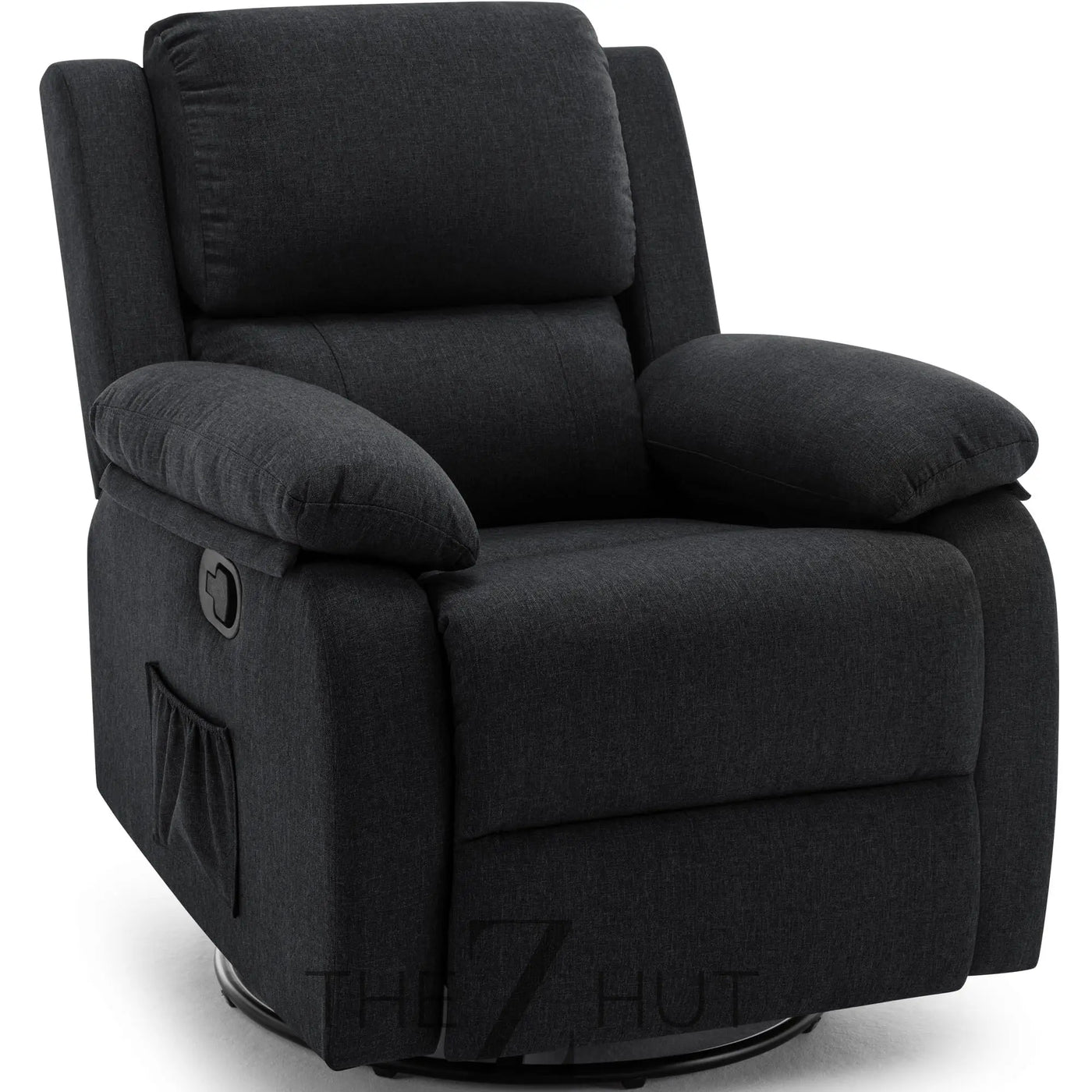 Recliner Chair, 360 Swivel Rocker Chair for Adults, Small Rocking Recliner Chair for Small Spaces, Upholstered Fabric Glider Recliner Nursery Chair with Side Pockets for Living Room, Nursery THE Z HUT