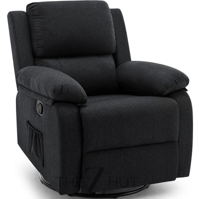 Recliner Chair, 360 Swivel Rocker Chair for Adults, Small Rocking Recliner Chair for Small Spaces, Upholstered Fabric Glider Recliner Nursery Chair with Side Pockets for Living Room, Nursery THE Z HUT