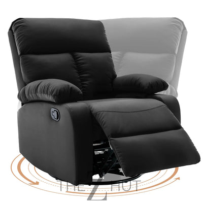 Swivel Rocker Recliner, Rocking Recliner Chair, Small Rocker Recliners for Small Spaces, Living Room, Bedroom, Nursery, RV, Light Grey THE Z HUT