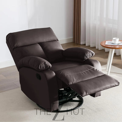 Swivel Rocker Recliner, Rocking Recliner Chair, Small Rocker Recliners for Small Spaces, Living Room, Bedroom, Nursery, RV, Light Grey THE Z HUT
