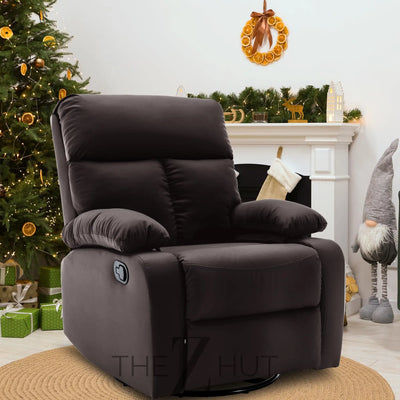 Swivel Rocker Recliner, Rocking Recliner Chair, Small Rocker Recliners for Small Spaces, Living Room, Bedroom, Nursery, RV, Light Grey THE Z HUT