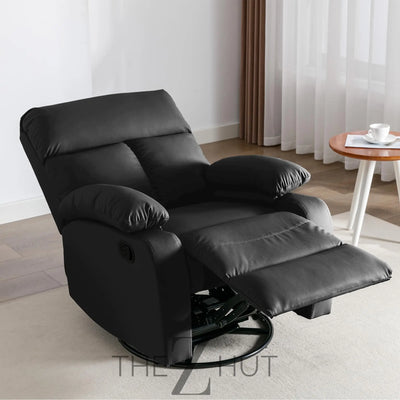 Swivel Rocker Recliner, Rocking Recliner Chair, Small Rocker Recliners for Small Spaces, Living Room, Bedroom, Nursery, RV, Light Grey THE Z HUT