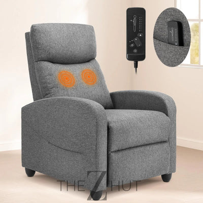 Swivel Rocking Recliner Chair with Extra Large Footrest High Back, Upholstered Glider Nursery Chair for Living Room, Bedroom & Nursery, Comfortable Deep Seat for Relaxation, Grey THE Z HUT