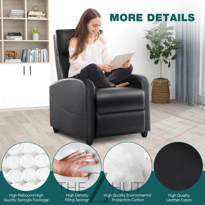 Swivel Rocking Recliner Chair with Extra Large Footrest High Back, Upholstered Glider Nursery Chair for Living Room, Bedroom & Nursery, Comfortable Deep Seat for Relaxation, Grey THE Z HUT
