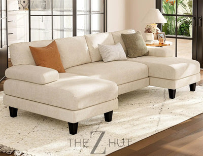 Txtin's U Shaped Sectional Couches for Living Room, 111 Inch Modular Sofa with Double Chaise, Large Lounge Couch for Apartment,Grey THE Z HUT
