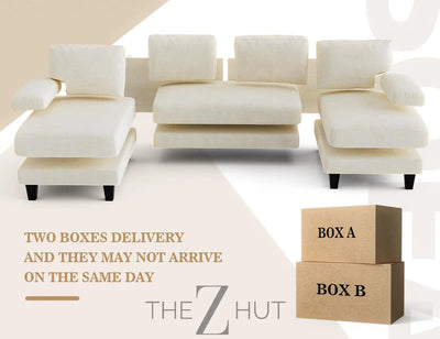 Txtin's U Shaped Sectional Couches for Living Room, 111 Inch Modular Sofa with Double Chaise, Large Lounge Couch for Apartment,Grey THE Z HUT