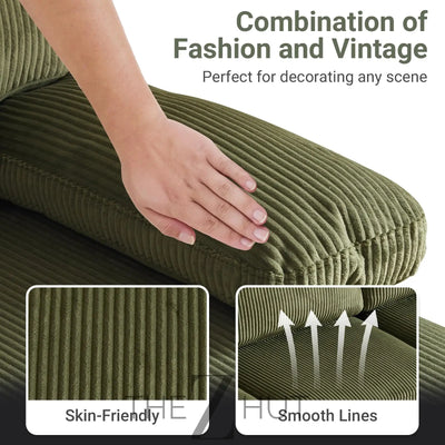 VINGLI 110" Sectional Couches for Living Room,U Shaped Couch with Double Chaise, 4-Seat Sofa Set with Chenille Fabric for Home Furniture,Beige THE Z HUT