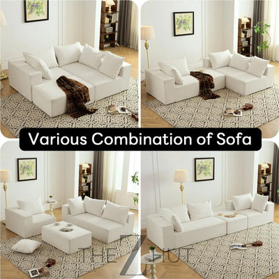 Vamcheer Modular Sectional Sofa with Chaise, Modern L Shaped Cloud Couch with Deep Seat, Sectional Couches for Living Room, Bedroom, Office, No Assembly Required, Ink Black THE Z HUT