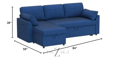 VanAcc Sleeper Sofa, Sofa Bed- 2 in 1 Pull Out Couch Bed with Storage Chaise for Living Room, White Sherpa Couch THE Z HUT