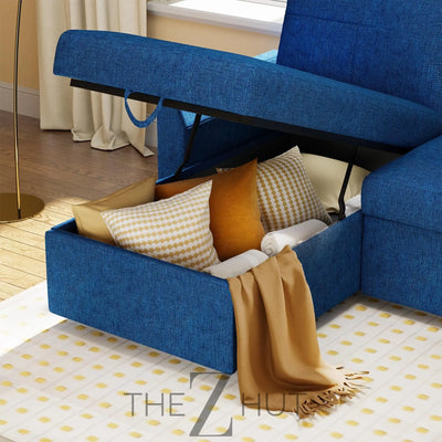 VanAcc Sleeper Sofa, Sofa Bed- 2 in 1 Pull Out Couch Bed with Storage Chaise for Living Room, White Sherpa Couch THE Z HUT