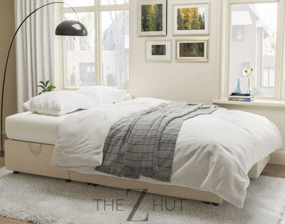 VanAcc Sleeper Sofa, Sofa Bed- 2 in 1 Pull Out Couch Bed with Storage Chaise for Living Room, White Sherpa Couch THE Z HUT