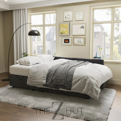 VanAcc Sleeper Sofa, Sofa Bed- 2 in 1 Pull Out Couch Bed with Storage Chaise for Living Room, White Sherpa Couch THE Z HUT