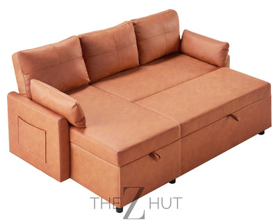 VanAcc Sleeper Sofa, Sofa Bed- 2 in 1 Pull Out Couch Bed with Storage Chaise for Living Room, White Sherpa Couch THE Z HUT