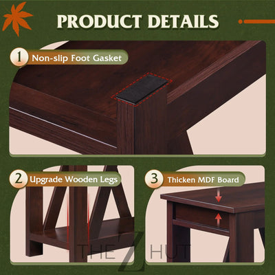 WLIVE End Tables Living Room Set of 2 with Charging Station, Sofa Side Tables with Open Storage Shelf, Slim Farmhouse End Table Sets, Greige THE Z HUT