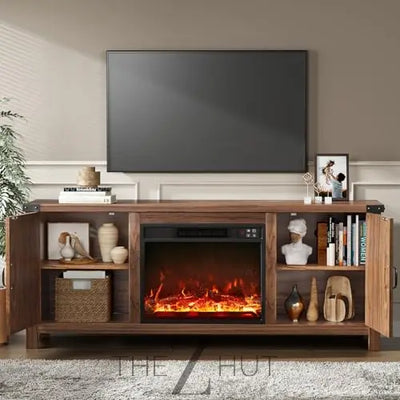 YESHOMY Modern Farmhouse TV Stand with Two Barn Doors and Storage Cabinets for Televisions up to 65+ Inch, Entertainment Center Console Table, Media Furniture for Living Room, 58 Inch, Gray Wash THE Z HUT