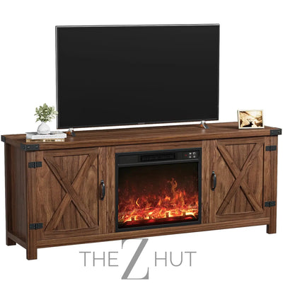 YESHOMY Modern Farmhouse TV Stand with Two Barn Doors and Storage Cabinets for Televisions up to 65+ Inch, Entertainment Center Console Table, Media Furniture for Living Room, 58 Inch, Gray Wash THE Z HUT