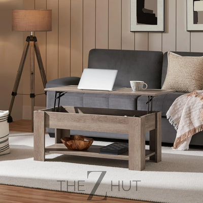 Yaheetech Wooden Coffee Table, Lift Top Coffee Table with Large Hidden Storage Shelf, Lift Tabletop Dining Tables for Living Room, Home Small Space, 38.6in, Black THE Z HUT