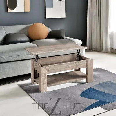 Yaheetech Wooden Coffee Table, Lift Top Coffee Table with Large Hidden Storage Shelf, Lift Tabletop Dining Tables for Living Room, Home Small Space, 38.6in, Black THE Z HUT