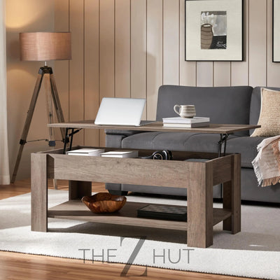 Yaheetech Wooden Coffee Table, Lift Top Coffee Table with Large Hidden Storage Shelf, Lift Tabletop Dining Tables for Living Room, Home Small Space, 38.6in, Black THE Z HUT