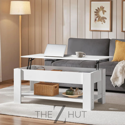 Yaheetech Wooden Coffee Table, Lift Top Coffee Table with Large Hidden Storage Shelf, Lift Tabletop Dining Tables for Living Room, Home Small Space, 38.6in, Black THE Z HUT