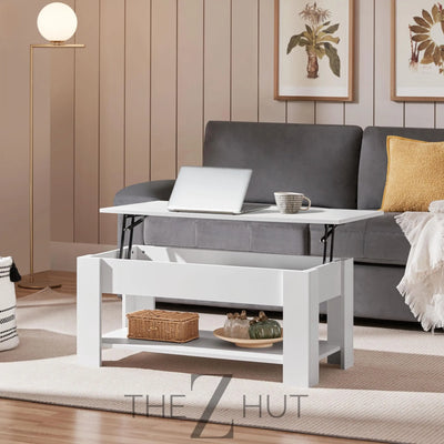 Yaheetech Wooden Coffee Table, Lift Top Coffee Table with Large Hidden Storage Shelf, Lift Tabletop Dining Tables for Living Room, Home Small Space, 38.6in, Black THE Z HUT