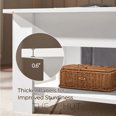 Yaheetech Wooden Coffee Table, Lift Top Coffee Table with Large Hidden Storage Shelf, Lift Tabletop Dining Tables for Living Room, Home Small Space, 38.6in, Black THE Z HUT